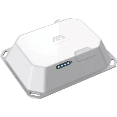 Aqua Marina BlueDrive S battery - white battery housing with four blue indicator lights Aqua Marina BlueDrive S battery - white battery housing with four blue indicator lights