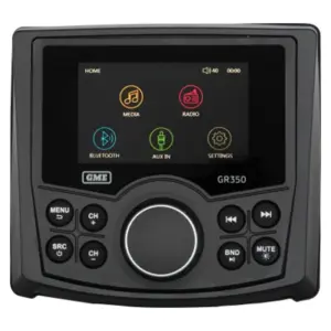 GME GR350BTB Bluetooth AM/FM Marine Multimedia Stereo - Black