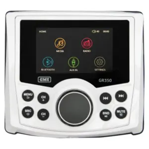 GME GR350BTW Bluetooth AM/FM Marine Multimedia Stereo - White
