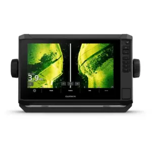 Garmin ECHOMAP UHD2 Touch 92sv - front view displaying side-view sonar