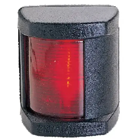 Lalizas Classic 12 port light - front view of the red lens and black housing