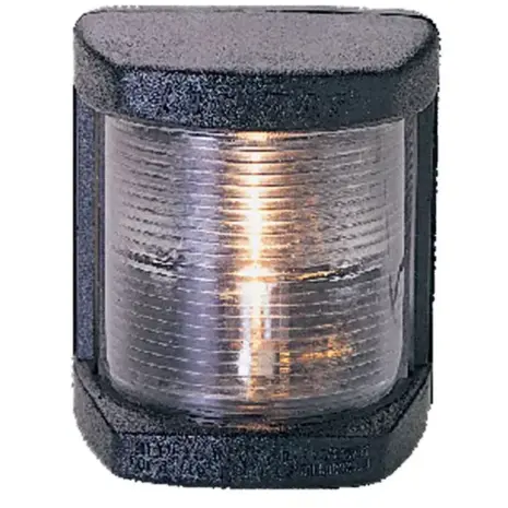 Lalizas Classic 12 masthead light - front view of the clear lens and black housing
