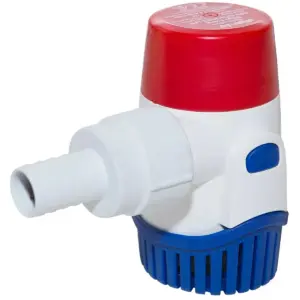 Rule 20DA bilge pump - red white and blue pump with side outlet