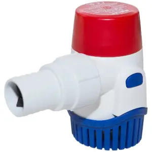Rule 27DA bilge pump - red white and blue pump with side outlet