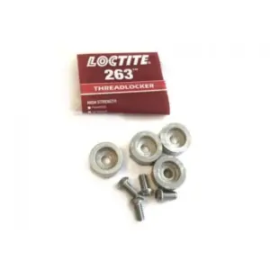 SeaStar DK4850 jackplate anode kit - four round metal anodes with screws and Loctite packet