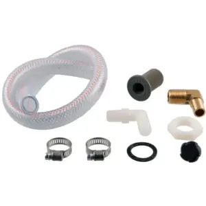 SeaStar HA5450 remote fill and vent plug kit - clear reinforced hose clamps elbows plugs ring and nut