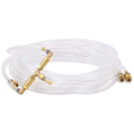 SeaStar HA5487 steering purge hose kit - coiled clear tubes with brass fittings SeaStar HA5487 steering purge hose kit - coiled clear tubes with brass fittings