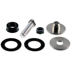 SeaStar HA5820 bushing kit - metal bolt washers and black bushings arranged on white