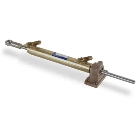 SeaStar Capilano hydraulic cylinder - brass cylinder with mounting bracket and extended piston rod SeaStar Capilano hydraulic cylinder - brass cylinder with mounting bracket and extended piston rod
