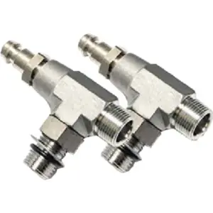 SeaStar HF4203 ORB bleed fitting kit - two metal tee fittings