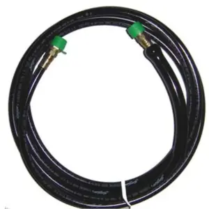 SeaStar HO5102 outboard hose kit - coiled black hose pair with green-capped metal fittings