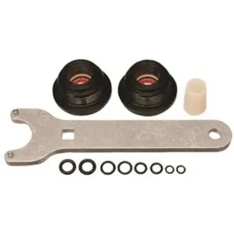 SeaStar HP6160 seal gland kit - two black glands spanner sleeve and row of seals SeaStar HP6160 seal gland kit - two black glands spanner sleeve and row of seals