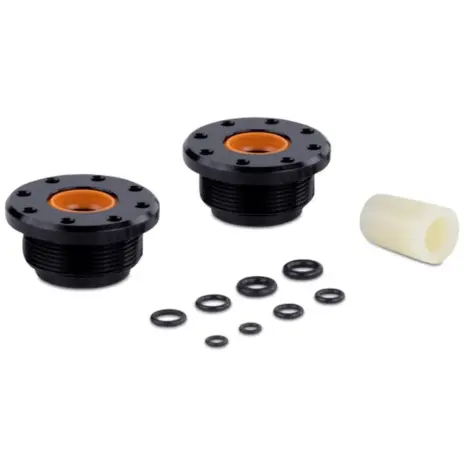 SeaStar HS5167 cylinder seal kit - two black end caps with orange seals and assorted rings SeaStar HS5167 cylinder seal kit - two black end caps with orange seals and assorted rings