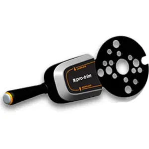 SeaStar single Pro Trim bezel switch - black lever switch with silver housing and perforated mounting plate