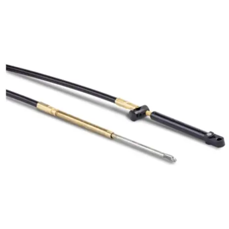 Seastar CCX18910 10 Foot Mercury TFXtreme Gen II Control Cable - black control cable ends with brass sleeves and silver rod Seastar CCX18910 10 Foot Mercury TFXtreme Gen II Control Cable - black control cable ends with brass sleeves and silver rod