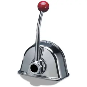Seastar CH5310P MT3 Single Top Mount Control - chrome single-lever control with red ball handle