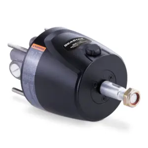 SeaStar HH5271-4 hydraulic helm pump - black pump with mounting studs and projecting metal shaft