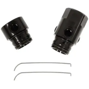SeaStar HP6088 seal kit - two black threaded fittings and two bent metal wires