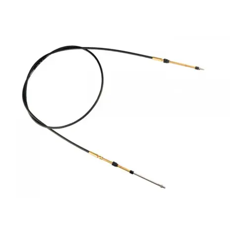 Ultraflex C2 Standard Control Cables - Black Sleeve - coiled black cable with brass and steel end fittings Ultraflex C2 Standard Control Cables - Black Sleeve - coiled black cable with brass and steel end fittings