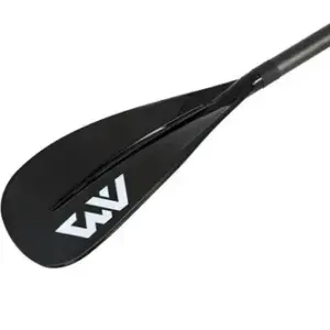 Aqua Marina CANOE aluminium paddle - black blade with white logo and attached shaft