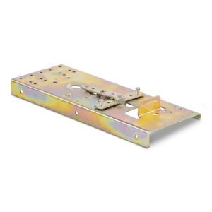SeaStar 207572 Dual-Station Outboard Throttle Unit - angled view of the throttle unit and mounting plate
